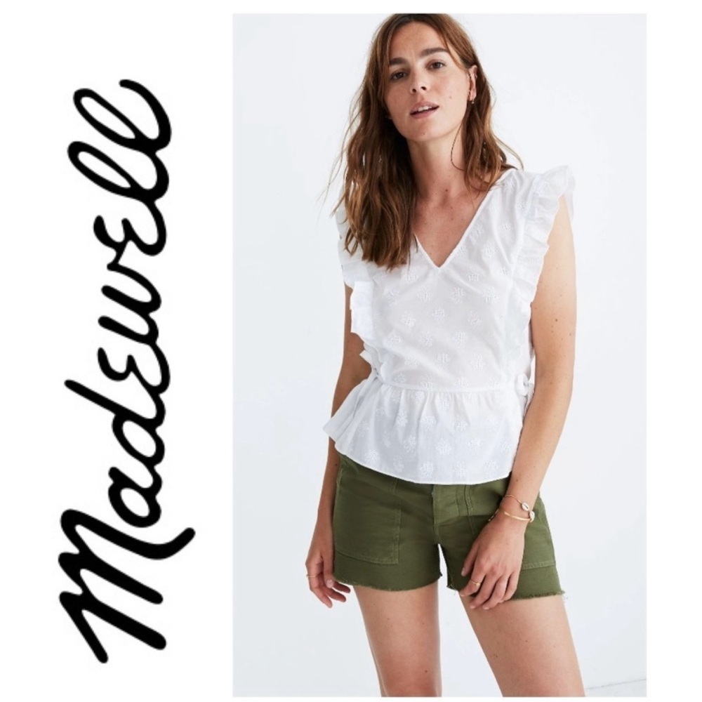 Madewell White cotton Tie Tank
